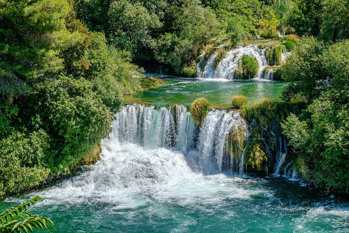 Skradinski buk, der große Wasserfall im Nationalpark Krka